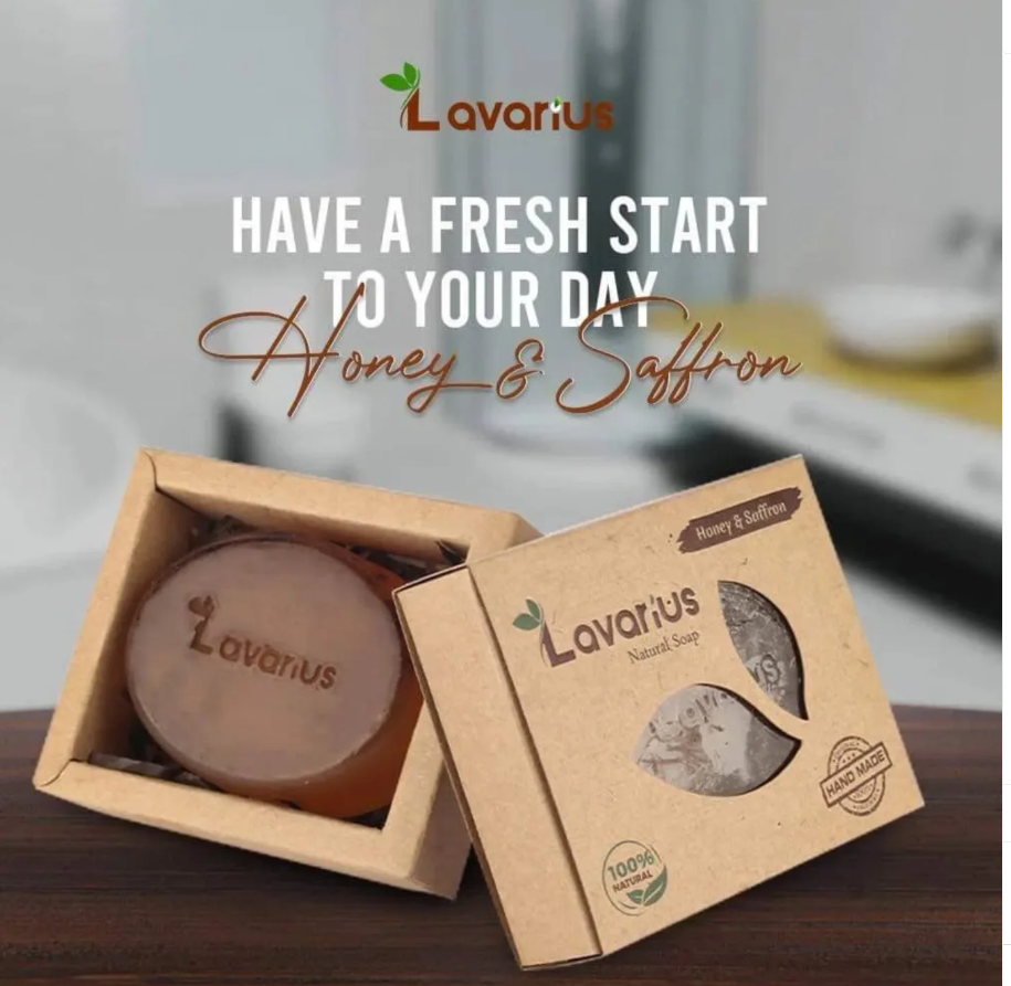 BEEtoms beauty LAVARIUS saffron and honey soap